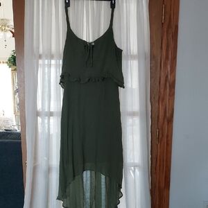 Olive Green Sleeveless Dress